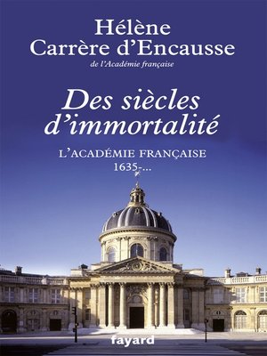 cover image of Des siècles d'immortalité